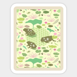 American Bullfrog Giant Amphibian Frog Species in Green Wildlife Sticker